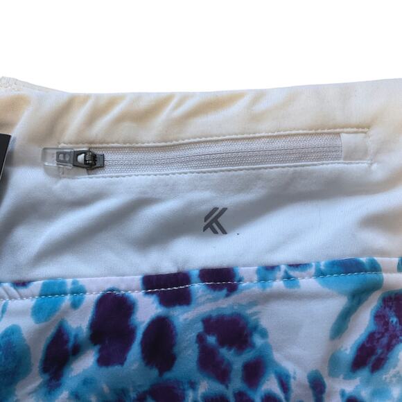 KYODAN Exercise Shorts Women’s S Tie Dye Purple Blue Print Lined Pocket - Picture 6 of 8